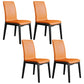 Industrial Restaurant Leather Side Chair Matte Finish Solid Back Dining Chair Orange 4 Piece Set Black Clearhalo ' kitchen&dining_furn' 'Dining Chairs' 'Dining Tables & Seating' 'dining_chair' 'furn' 'furn_dining_chair' 'Furniture' 'furniture_dining_chair' 'Kitchen & Dining Furniture' 'kitchen' 3754918