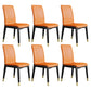 Industrial Restaurant Leather Side Chair Matte Finish Solid Back Dining Chair Orange 6 Piece Set Brass Gold Clearhalo ' kitchen&dining_furn' 'Dining Chairs' 'Dining Tables & Seating' 'dining_chair' 'furn' 'furn_dining_chair' 'Furniture' 'furniture_dining_chair' 'Kitchen & Dining Furniture' 'kitchen' 3754922