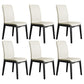 Industrial Restaurant Leather Side Chair Matte Finish Solid Back Dining Chair Off-White 6 Piece Set Black Clearhalo ' kitchen&dining_furn' 'Dining Chairs' 'Dining Tables & Seating' 'dining_chair' 'furn' 'furn_dining_chair' 'Furniture' 'furniture_dining_chair' 'Kitchen & Dining Furniture' 'kitchen' 3754925