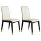 Industrial Restaurant Leather Side Chair Matte Finish Solid Back Dining Chair Off-White 2 Piece Set Brass Gold Clearhalo ' kitchen&dining_furn' 'Dining Chairs' 'Dining Tables & Seating' 'dining_chair' 'furn' 'furn_dining_chair' 'Furniture' 'furniture_dining_chair' 'Kitchen & Dining Furniture' 'kitchen' 3754926