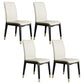 Industrial Restaurant Leather Side Chair Matte Finish Solid Back Dining Chair Off-White 4 Piece Set Brass Gold Clearhalo ' kitchen&dining_furn' 'Dining Chairs' 'Dining Tables & Seating' 'dining_chair' 'furn' 'furn_dining_chair' 'Furniture' 'furniture_dining_chair' 'Kitchen & Dining Furniture' 'kitchen' 3754927