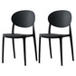 Plastic Open Back Side Chair Scandinavian Stackable Armless Dining Chairs Black 2 Piece Set Clearhalo ' kitchen&dining_furn' 'Dining Chairs' 'Dining Tables & Seating' 'dining_chair' 'furn' 'furn_dining_chair' 'Furniture' 'furniture_dining_chair' 'Kitchen & Dining Furniture' 'kitchen' 3754931