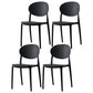 Plastic Open Back Side Chair Scandinavian Stackable Armless Dining Chairs Black 4 Piece Set Clearhalo ' kitchen&dining_furn' 'Dining Chairs' 'Dining Tables & Seating' 'dining_chair' 'furn' 'furn_dining_chair' 'Furniture' 'furniture_dining_chair' 'Kitchen & Dining Furniture' 'kitchen' 3754933