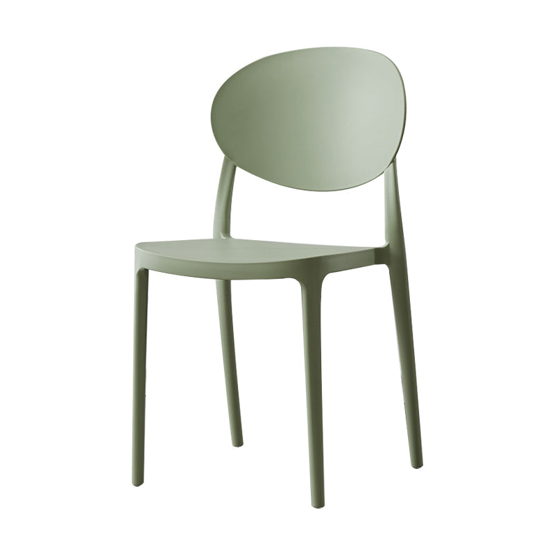 Plastic Open Back Side Chair Scandinavian Stackable Armless Dining Chairs Clearhalo ' kitchen&dining_furn' 'Dining Chairs' 'Dining Tables & Seating' 'dining_chair' 'furn' 'furn_dining_chair' 'Furniture' 'furniture_dining_chair' 'Kitchen & Dining Furniture' 'kitchen' 3754938
