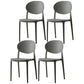Plastic Open Back Side Chair Scandinavian Stackable Armless Dining Chairs Grey 4 Piece Set Clearhalo ' kitchen&dining_furn' 'Dining Chairs' 'Dining Tables & Seating' 'dining_chair' 'furn' 'furn_dining_chair' 'Furniture' 'furniture_dining_chair' 'Kitchen & Dining Furniture' 'kitchen' 3754939