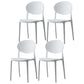 Plastic Open Back Side Chair Scandinavian Stackable Armless Dining Chairs White 4 Piece Set Clearhalo ' kitchen&dining_furn' 'Dining Chairs' 'Dining Tables & Seating' 'dining_chair' 'furn' 'furn_dining_chair' 'Furniture' 'furniture_dining_chair' 'Kitchen & Dining Furniture' 'kitchen' 3754943