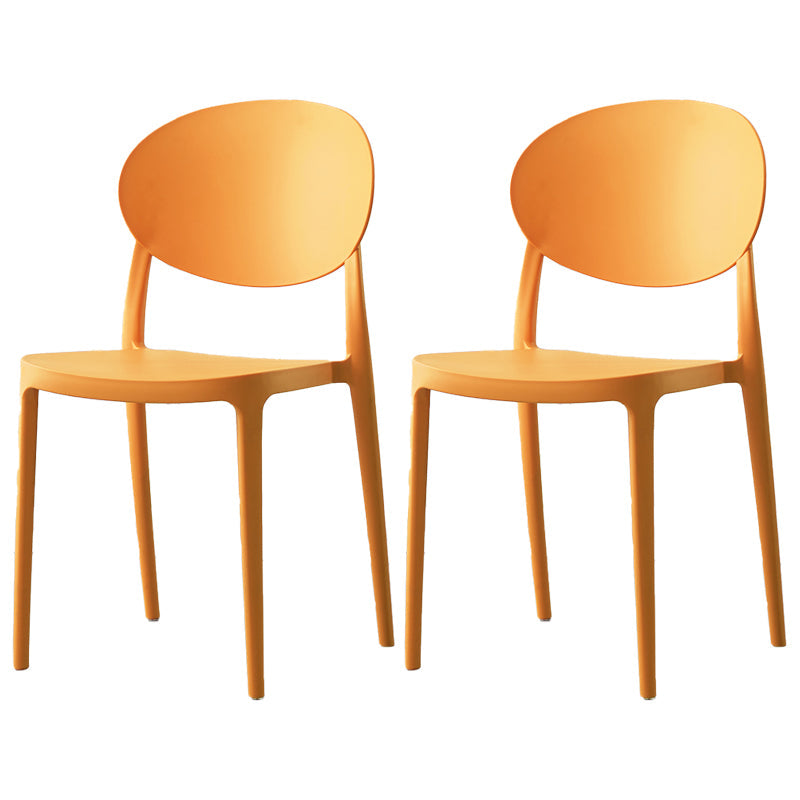 Plastic Open Back Side Chair Scandinavian Stackable Armless Dining Chairs Yellow 2 Piece Set Clearhalo ' kitchen&dining_furn' 'Dining Chairs' 'Dining Tables & Seating' 'dining_chair' 'furn' 'furn_dining_chair' 'Furniture' 'furniture_dining_chair' 'Kitchen & Dining Furniture' 'kitchen' 3754945