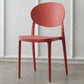 Plastic Open Back Side Chair Scandinavian Stackable Armless Dining Chairs Rose Red 1 Piece Clearhalo ' kitchen&dining_furn' 'Dining Chairs' 'Dining Tables & Seating' 'dining_chair' 'furn' 'furn_dining_chair' 'Furniture' 'furniture_dining_chair' 'Kitchen & Dining Furniture' 'kitchen' 3754947