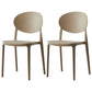 Plastic Open Back Side Chair Scandinavian Stackable Armless Dining Chairs Camel 2 Piece Set Clearhalo ' kitchen&dining_furn' 'Dining Chairs' 'Dining Tables & Seating' 'dining_chair' 'furn' 'furn_dining_chair' 'Furniture' 'furniture_dining_chair' 'Kitchen & Dining Furniture' 'kitchen' 3754951