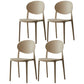 Plastic Open Back Side Chair Scandinavian Stackable Armless Dining Chairs Camel 4 Piece Set Clearhalo ' kitchen&dining_furn' 'Dining Chairs' 'Dining Tables & Seating' 'dining_chair' 'furn' 'furn_dining_chair' 'Furniture' 'furniture_dining_chair' 'Kitchen & Dining Furniture' 'kitchen' 3754952