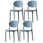 Plastic Open Back Side Chair Scandinavian Stackable Armless Dining Chairs Lake Blue 4 Piece Set Clearhalo ' kitchen&dining_furn' 'Dining Chairs' 'Dining Tables & Seating' 'dining_chair' 'furn' 'furn_dining_chair' 'Furniture' 'furniture_dining_chair' 'Kitchen & Dining Furniture' 'kitchen' 3754955