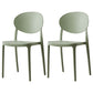 Plastic Open Back Side Chair Scandinavian Stackable Armless Dining Chairs Lake Green 2 Piece Set Clearhalo ' kitchen&dining_furn' 'Dining Chairs' 'Dining Tables & Seating' 'dining_chair' 'furn' 'furn_dining_chair' 'Furniture' 'furniture_dining_chair' 'Kitchen & Dining Furniture' 'kitchen' 3754957