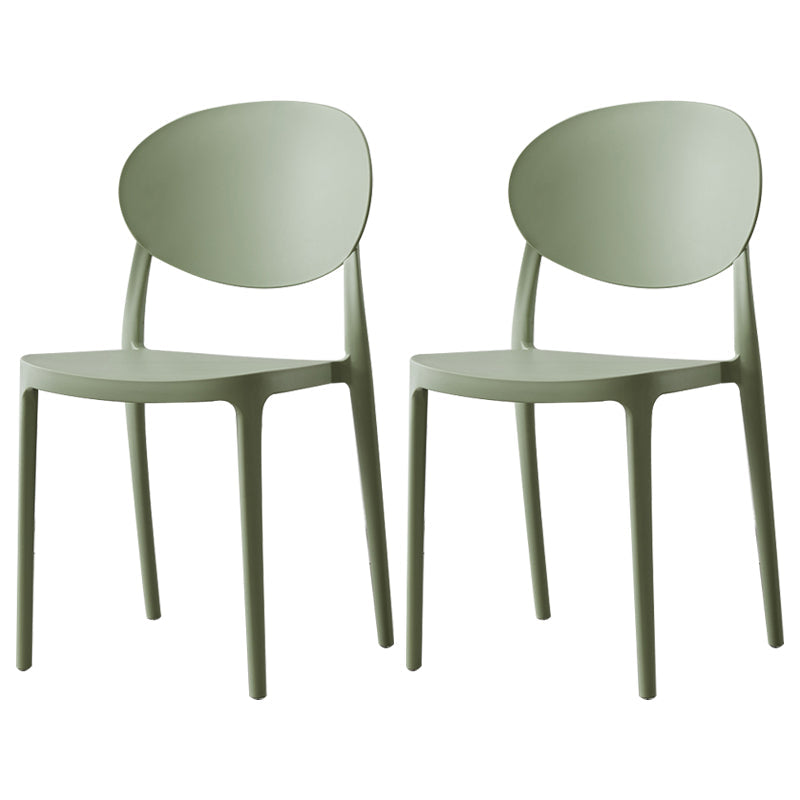 Plastic Open Back Side Chair Scandinavian Stackable Armless Dining Chairs Lake Green 2 Piece Set Clearhalo ' kitchen&dining_furn' 'Dining Chairs' 'Dining Tables & Seating' 'dining_chair' 'furn' 'furn_dining_chair' 'Furniture' 'furniture_dining_chair' 'Kitchen & Dining Furniture' 'kitchen' 3754957