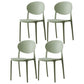 Plastic Open Back Side Chair Scandinavian Stackable Armless Dining Chairs Lake Green 4 Piece Set Clearhalo ' kitchen&dining_furn' 'Dining Chairs' 'Dining Tables & Seating' 'dining_chair' 'furn' 'furn_dining_chair' 'Furniture' 'furniture_dining_chair' 'Kitchen & Dining Furniture' 'kitchen' 3754958