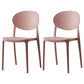 Plastic Open Back Side Chair Scandinavian Stackable Armless Dining Chairs Nude Pink 2 Piece Set Clearhalo ' kitchen&dining_furn' 'Dining Chairs' 'Dining Tables & Seating' 'dining_chair' 'furn' 'furn_dining_chair' 'Furniture' 'furniture_dining_chair' 'Kitchen & Dining Furniture' 'kitchen' 3754960