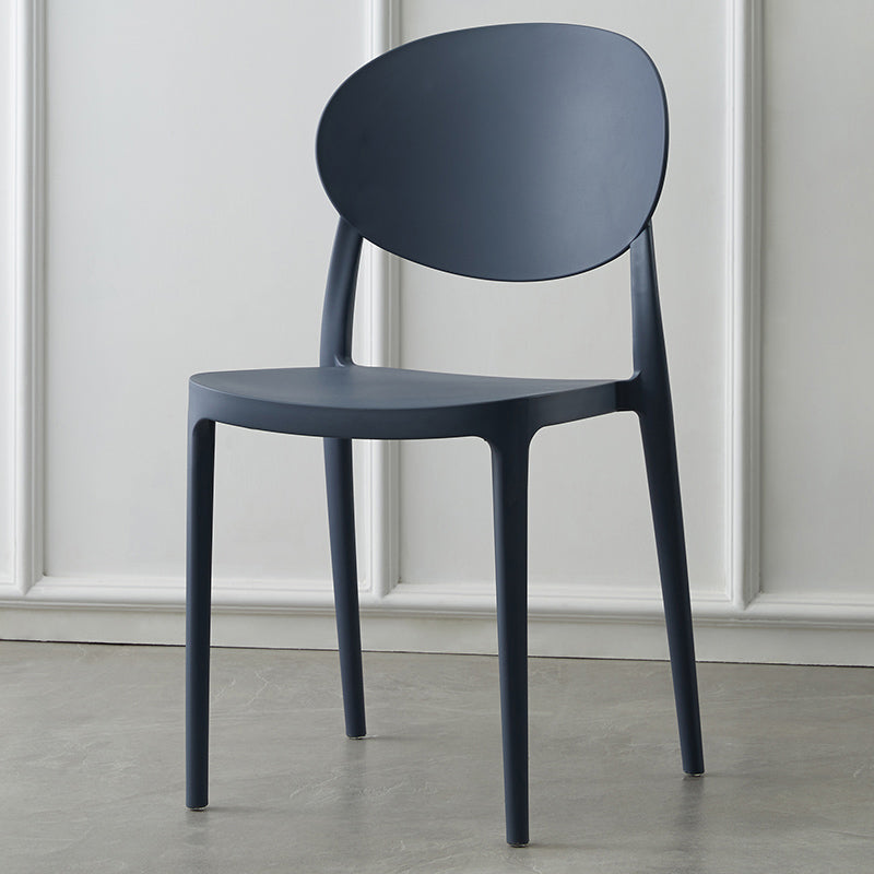 Plastic Open Back Side Chair Scandinavian Stackable Armless Dining Chairs Gray Blue 1 Piece Clearhalo ' kitchen&dining_furn' 'Dining Chairs' 'Dining Tables & Seating' 'dining_chair' 'furn' 'furn_dining_chair' 'Furniture' 'furniture_dining_chair' 'Kitchen & Dining Furniture' 'kitchen' 3754965