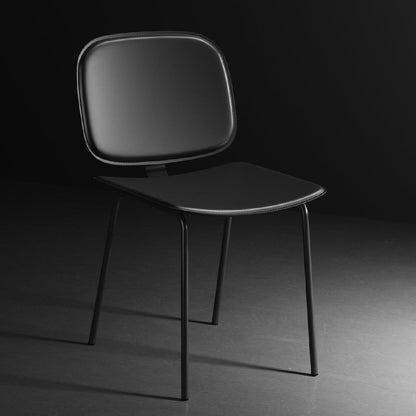 Modern Metal Dining Room Armless Chairs Open Back Dining Side Chair for Home Use Black 1 Piece Clearhalo ' kitchen&dining_furn' 'Dining Chairs' 'Dining Tables & Seating' 'dining_chair' 'furn' 'furn_dining_chair' 'Furniture' 'furniture_dining_chair' 'Kitchen & Dining Furniture' 'kitchen' 3754969