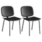 Modern Metal Dining Room Armless Chairs Open Back Dining Side Chair for Home Use Black 2 Piece Set Clearhalo ' kitchen&dining_furn' 'Dining Chairs' 'Dining Tables & Seating' 'dining_chair' 'furn' 'furn_dining_chair' 'Furniture' 'furniture_dining_chair' 'Kitchen & Dining Furniture' 'kitchen' 3754971