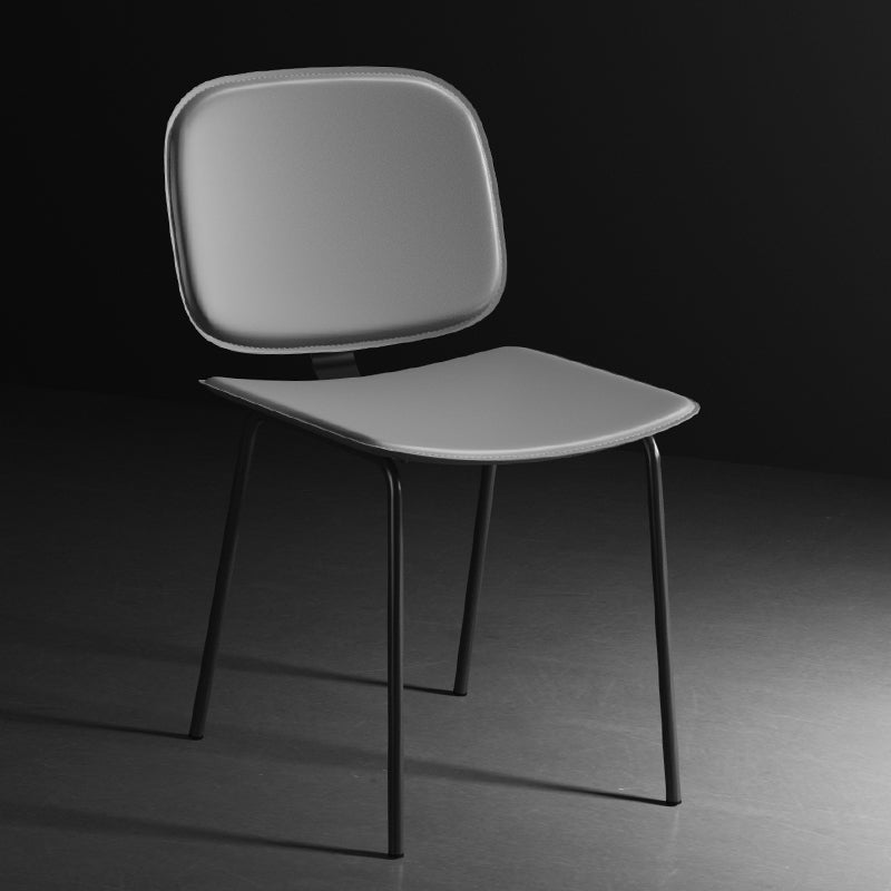 Modern Metal Dining Room Armless Chairs Open Back Dining Side Chair for Home Use Grey 1 Piece Clearhalo ' kitchen&dining_furn' 'Dining Chairs' 'Dining Tables & Seating' 'dining_chair' 'furn' 'furn_dining_chair' 'Furniture' 'furniture_dining_chair' 'Kitchen & Dining Furniture' 'kitchen' 3754975