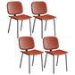 Modern Metal Dining Room Armless Chairs Open Back Dining Side Chair for Home Use Orange 4 Piece Set Clearhalo ' kitchen&dining_furn' 'Dining Chairs' 'Dining Tables & Seating' 'dining_chair' 'furn' 'furn_dining_chair' 'Furniture' 'furniture_dining_chair' 'Kitchen & Dining Furniture' 'kitchen' 3754985