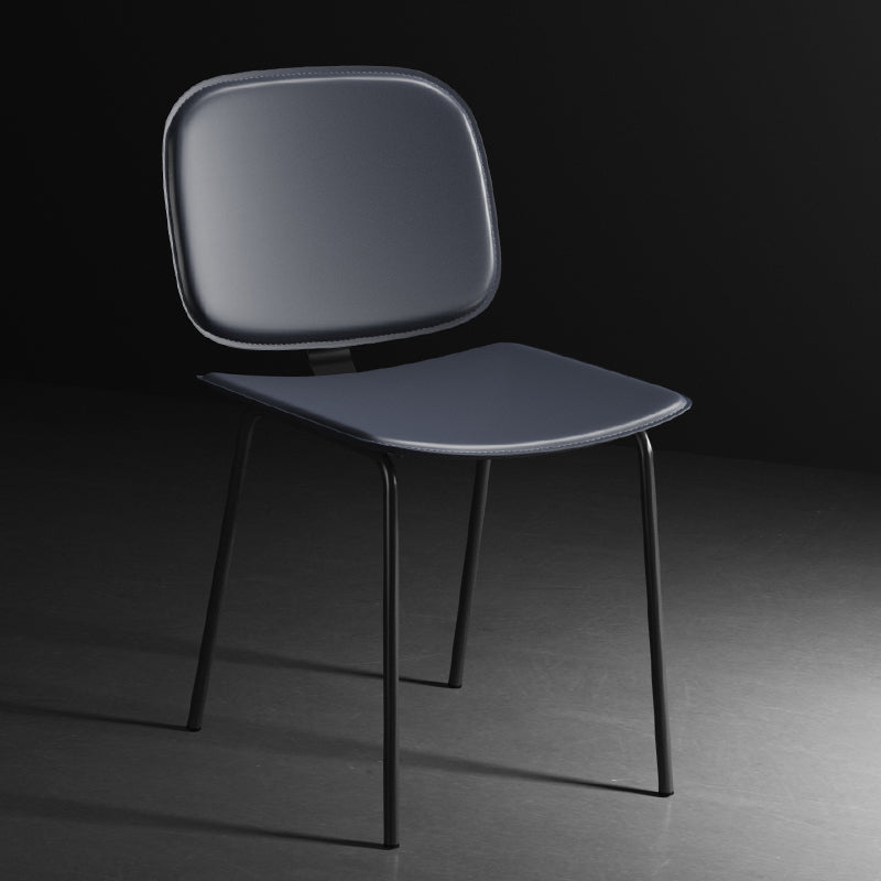 Modern Metal Dining Room Armless Chairs Open Back Dining Side Chair for Home Use Blue 1 Piece Clearhalo ' kitchen&dining_furn' 'Dining Chairs' 'Dining Tables & Seating' 'dining_chair' 'furn' 'furn_dining_chair' 'Furniture' 'furniture_dining_chair' 'Kitchen & Dining Furniture' 'kitchen' 3754986