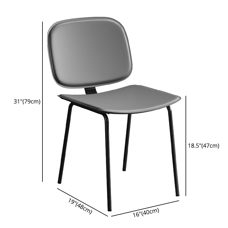Modern Metal Dining Room Armless Chairs Open Back Dining Side Chair for Home Use Clearhalo ' kitchen&dining_furn' 'Dining Chairs' 'Dining Tables & Seating' 'dining_chair' 'furn' 'furn_dining_chair' 'Furniture' 'furniture_dining_chair' 'Kitchen & Dining Furniture' 'kitchen' 3754987