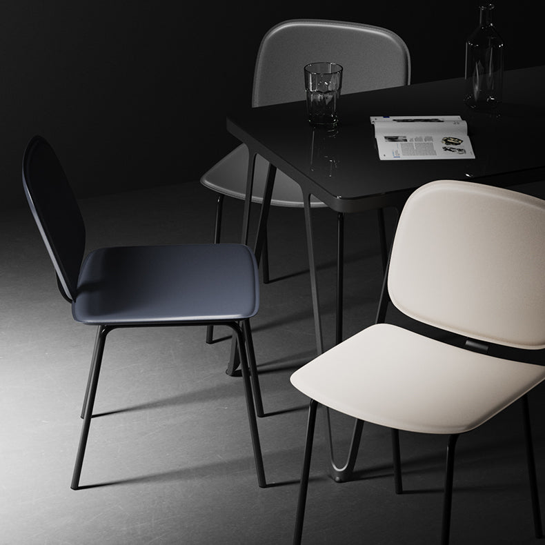 Modern Metal Dining Room Armless Chairs Open Back Dining Side Chair for Home Use Clearhalo ' kitchen&dining_furn' 'Dining Chairs' 'Dining Tables & Seating' 'dining_chair' 'furn' 'furn_dining_chair' 'Furniture' 'furniture_dining_chair' 'Kitchen & Dining Furniture' 'kitchen' 3754990