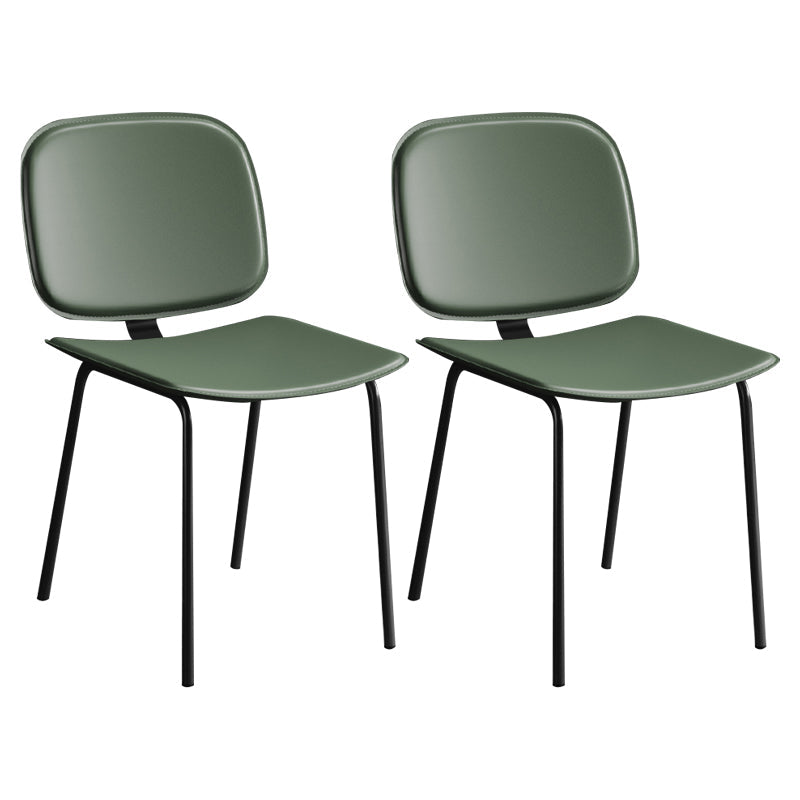 Modern Metal Dining Room Armless Chairs Open Back Dining Side Chair for Home Use Green 2 Piece Set Clearhalo ' kitchen&dining_furn' 'Dining Chairs' 'Dining Tables & Seating' 'dining_chair' 'furn' 'furn_dining_chair' 'Furniture' 'furniture_dining_chair' 'Kitchen & Dining Furniture' 'kitchen' 3754994