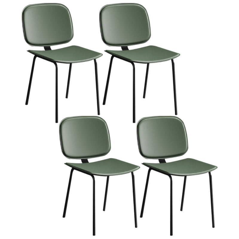 Modern Metal Dining Room Armless Chairs Open Back Dining Side Chair for Home Use Green 4 Piece Set Clearhalo ' kitchen&dining_furn' 'Dining Chairs' 'Dining Tables & Seating' 'dining_chair' 'furn' 'furn_dining_chair' 'Furniture' 'furniture_dining_chair' 'Kitchen & Dining Furniture' 'kitchen' 3754995