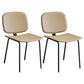 Modern Metal Dining Room Armless Chairs Open Back Dining Side Chair for Home Use Off-White 2 Piece Set Clearhalo ' kitchen&dining_furn' 'Dining Chairs' 'Dining Tables & Seating' 'dining_chair' 'furn' 'furn_dining_chair' 'Furniture' 'furniture_dining_chair' 'Kitchen & Dining Furniture' 'kitchen' 3754997
