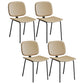 Modern Metal Dining Room Armless Chairs Open Back Dining Side Chair for Home Use Off-White 4 Piece Set Clearhalo ' kitchen&dining_furn' 'Dining Chairs' 'Dining Tables & Seating' 'dining_chair' 'furn' 'furn_dining_chair' 'Furniture' 'furniture_dining_chair' 'Kitchen & Dining Furniture' 'kitchen' 3754998