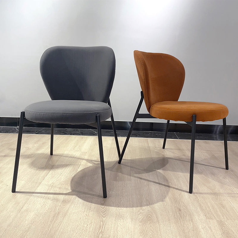 Scandinavian Style Dining Fabric Side Chair Solid Back Armless Chair for Home Use Clearhalo ' kitchen&dining_furn' 'Dining Chairs' 'Dining Tables & Seating' 'dining_chair' 'furn' 'furn_dining_chair' 'Furniture' 'furniture_dining_chair' 'Kitchen & Dining Furniture' 'kitchen' 3754999