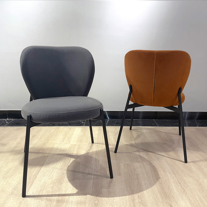 Scandinavian Style Dining Fabric Side Chair Solid Back Armless Chair for Home Use Clearhalo ' kitchen&dining_furn' 'Dining Chairs' 'Dining Tables & Seating' 'dining_chair' 'furn' 'furn_dining_chair' 'Furniture' 'furniture_dining_chair' 'Kitchen & Dining Furniture' 'kitchen' 3755001