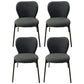 Scandinavian Style Dining Fabric Side Chair Solid Back Armless Chair for Home Use Grey 4 Piece Set Clearhalo ' kitchen&dining_furn' 'Dining Chairs' 'Dining Tables & Seating' 'dining_chair' 'furn' 'furn_dining_chair' 'Furniture' 'furniture_dining_chair' 'Kitchen & Dining Furniture' 'kitchen' 3755002