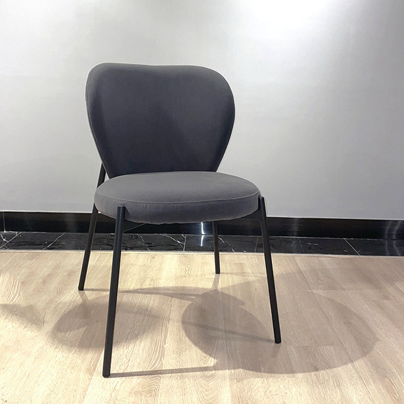 Scandinavian Style Dining Fabric Side Chair Solid Back Armless Chair for Home Use Clearhalo ' kitchen&dining_furn' 'Dining Chairs' 'Dining Tables & Seating' 'dining_chair' 'furn' 'furn_dining_chair' 'Furniture' 'furniture_dining_chair' 'Kitchen & Dining Furniture' 'kitchen' 3755004