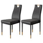 Scandinavian Style Upholstered Armless Dining Chairs Solid Back Side Chair for Home Black 2 Piece Set Clearhalo ' kitchen&dining_furn' 'Dining Chairs' 'Dining Tables & Seating' 'dining_chair' 'furn' 'furn_dining_chair' 'Furniture' 'furniture_dining_chair' 'Kitchen & Dining Furniture' 'kitchen' 3755017