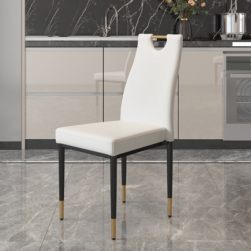 Scandinavian Style Upholstered Armless Dining Chairs Solid Back Side Chair for Home Clearhalo ' kitchen&dining_furn' 'Dining Chairs' 'Dining Tables & Seating' 'dining_chair' 'furn' 'furn_dining_chair' 'Furniture' 'furniture_dining_chair' 'Kitchen & Dining Furniture' 'kitchen' 3755019