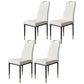 Scandinavian Style Upholstered Armless Dining Chairs Solid Back Side Chair for Home White 4 Piece Set Clearhalo ' kitchen&dining_furn' 'Dining Chairs' 'Dining Tables & Seating' 'dining_chair' 'furn' 'furn_dining_chair' 'Furniture' 'furniture_dining_chair' 'Kitchen & Dining Furniture' 'kitchen' 3755024