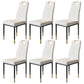 Scandinavian Style Upholstered Armless Dining Chairs Solid Back Side Chair for Home White 6 Piece Set Clearhalo ' kitchen&dining_furn' 'Dining Chairs' 'Dining Tables & Seating' 'dining_chair' 'furn' 'furn_dining_chair' 'Furniture' 'furniture_dining_chair' 'Kitchen & Dining Furniture' 'kitchen' 3755026