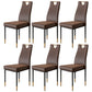 Scandinavian Style Upholstered Armless Dining Chairs Solid Back Side Chair for Home Coffee 6 Piece Set Clearhalo ' kitchen&dining_furn' 'Dining Chairs' 'Dining Tables & Seating' 'dining_chair' 'furn' 'furn_dining_chair' 'Furniture' 'furniture_dining_chair' 'Kitchen & Dining Furniture' 'kitchen' 3755032