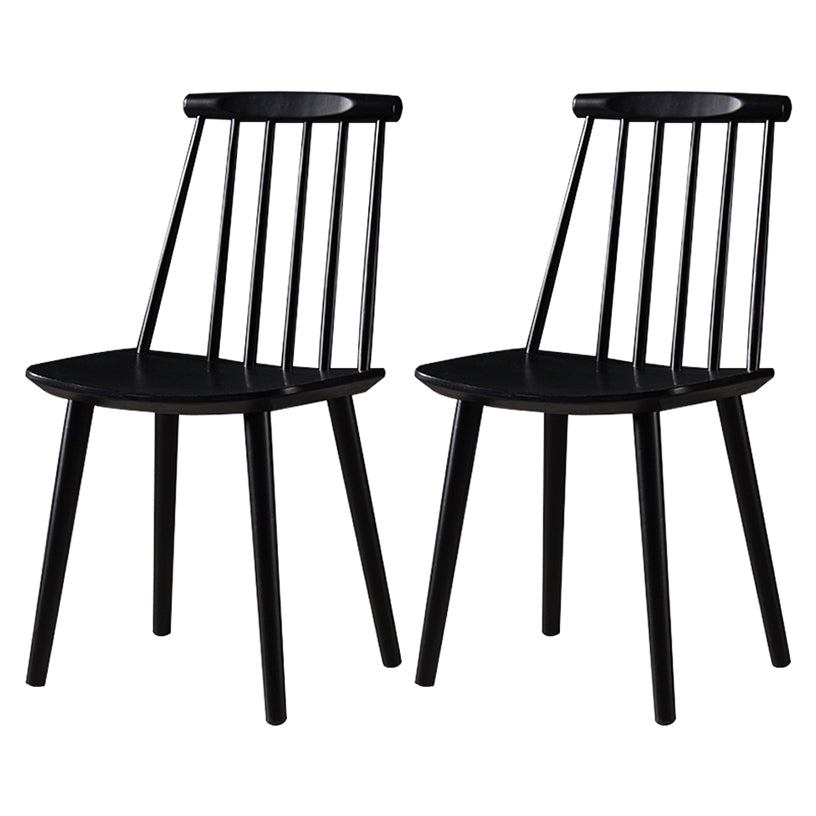 Contemporary Style Wooden Dining Room Chair Slat Back Side Chair for Kitchen Black 2 Piece Set Clearhalo ' kitchen&dining_furn' 'Dining Chairs' 'Dining Tables & Seating' 'dining_chair' 'furn' 'furn_dining_chair' 'Furniture' 'furniture_dining_chair' 'Kitchen & Dining Furniture' 'kitchen' 3755038
