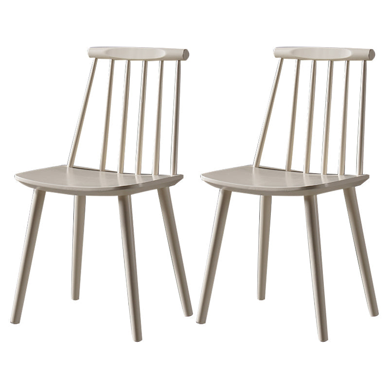 Contemporary Style Wooden Dining Room Chair Slat Back Side Chair for Kitchen White 2 Piece Set Clearhalo ' kitchen&dining_furn' 'Dining Chairs' 'Dining Tables & Seating' 'dining_chair' 'furn' 'furn_dining_chair' 'Furniture' 'furniture_dining_chair' 'Kitchen & Dining Furniture' 'kitchen' 3755044