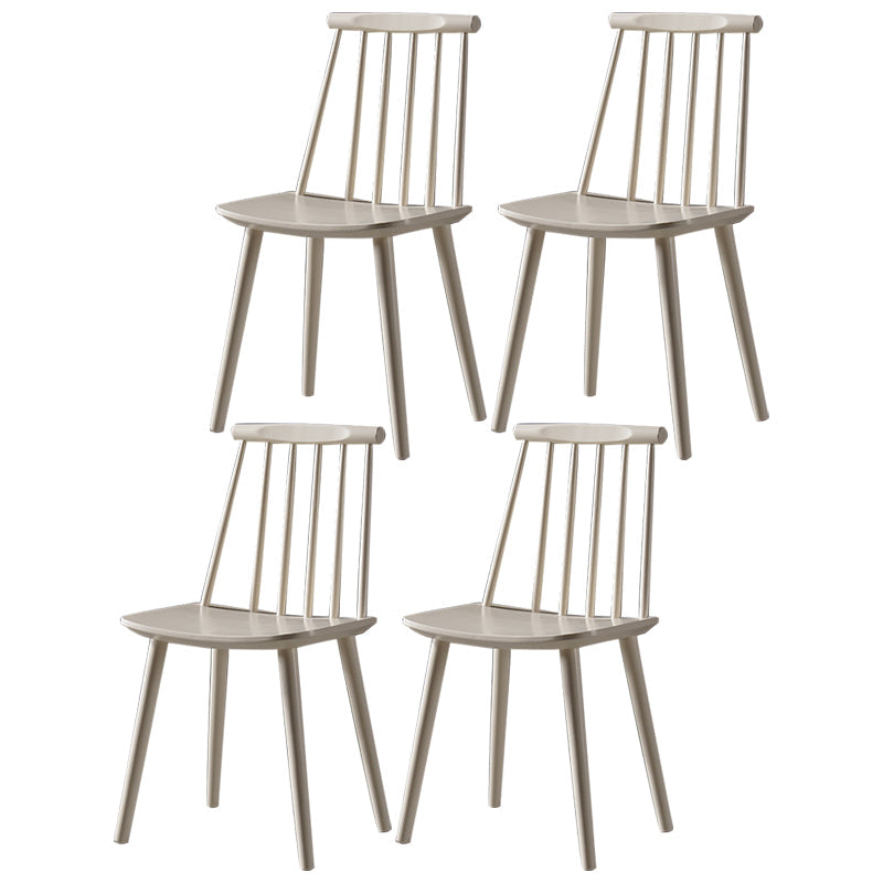 Contemporary Style Wooden Dining Room Chair Slat Back Side Chair for Kitchen White 4 Piece Set Clearhalo ' kitchen&dining_furn' 'Dining Chairs' 'Dining Tables & Seating' 'dining_chair' 'furn' 'furn_dining_chair' 'Furniture' 'furniture_dining_chair' 'Kitchen & Dining Furniture' 'kitchen' 3755045