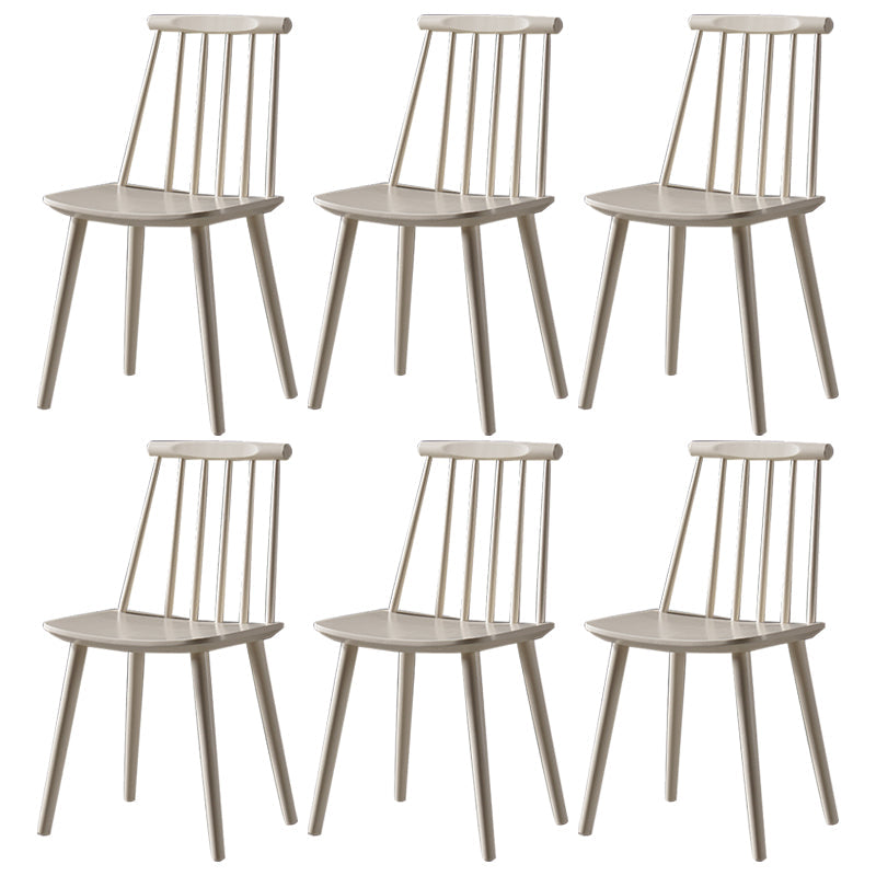 Contemporary Style Wooden Dining Room Chair Slat Back Side Chair for Kitchen White 6 Piece Set Clearhalo ' kitchen&dining_furn' 'Dining Chairs' 'Dining Tables & Seating' 'dining_chair' 'furn' 'furn_dining_chair' 'Furniture' 'furniture_dining_chair' 'Kitchen & Dining Furniture' 'kitchen' 3755047