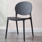 Scandinavian Armless Dining Chairs Stackable Plastic Open Back Side Chair Black 1 Piece Clearhalo ' kitchen&dining_furn' 'Dining Chairs' 'Dining Tables & Seating' 'dining_chair' 'furn' 'furn_dining_chair' 'Furniture' 'furniture_dining_chair' 'Kitchen & Dining Furniture' 'kitchen' 3755056