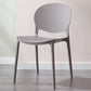 Scandinavian Armless Dining Chairs Stackable Plastic Open Back Side Chair Grey 1 Piece Clearhalo ' kitchen&dining_furn' 'Dining Chairs' 'Dining Tables & Seating' 'dining_chair' 'furn' 'furn_dining_chair' 'Furniture' 'furniture_dining_chair' 'Kitchen & Dining Furniture' 'kitchen' 3755062