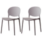 Scandinavian Armless Dining Chairs Stackable Plastic Open Back Side Chair Grey 2 Piece Set Clearhalo ' kitchen&dining_furn' 'Dining Chairs' 'Dining Tables & Seating' 'dining_chair' 'furn' 'furn_dining_chair' 'Furniture' 'furniture_dining_chair' 'Kitchen & Dining Furniture' 'kitchen' 3755064