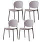Scandinavian Armless Dining Chairs Stackable Plastic Open Back Side Chair Grey 4 Piece Set Clearhalo ' kitchen&dining_furn' 'Dining Chairs' 'Dining Tables & Seating' 'dining_chair' 'furn' 'furn_dining_chair' 'Furniture' 'furniture_dining_chair' 'Kitchen & Dining Furniture' 'kitchen' 3755066