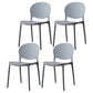 Scandinavian Armless Dining Chairs Stackable Plastic Open Back Side Chair Light Gray 4 Piece Set Clearhalo ' kitchen&dining_furn' 'Dining Chairs' 'Dining Tables & Seating' 'dining_chair' 'furn' 'furn_dining_chair' 'Furniture' 'furniture_dining_chair' 'Kitchen & Dining Furniture' 'kitchen' 3755076