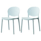 Scandinavian Armless Dining Chairs Stackable Plastic Open Back Side Chair Sky Blue 2 Piece Set Clearhalo ' kitchen&dining_furn' 'Dining Chairs' 'Dining Tables & Seating' 'dining_chair' 'furn' 'furn_dining_chair' 'Furniture' 'furniture_dining_chair' 'Kitchen & Dining Furniture' 'kitchen' 3755090